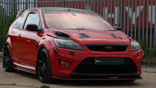 Modified Red Mk2 Ford Focus ST at BRC Performance in Ashford, Kent