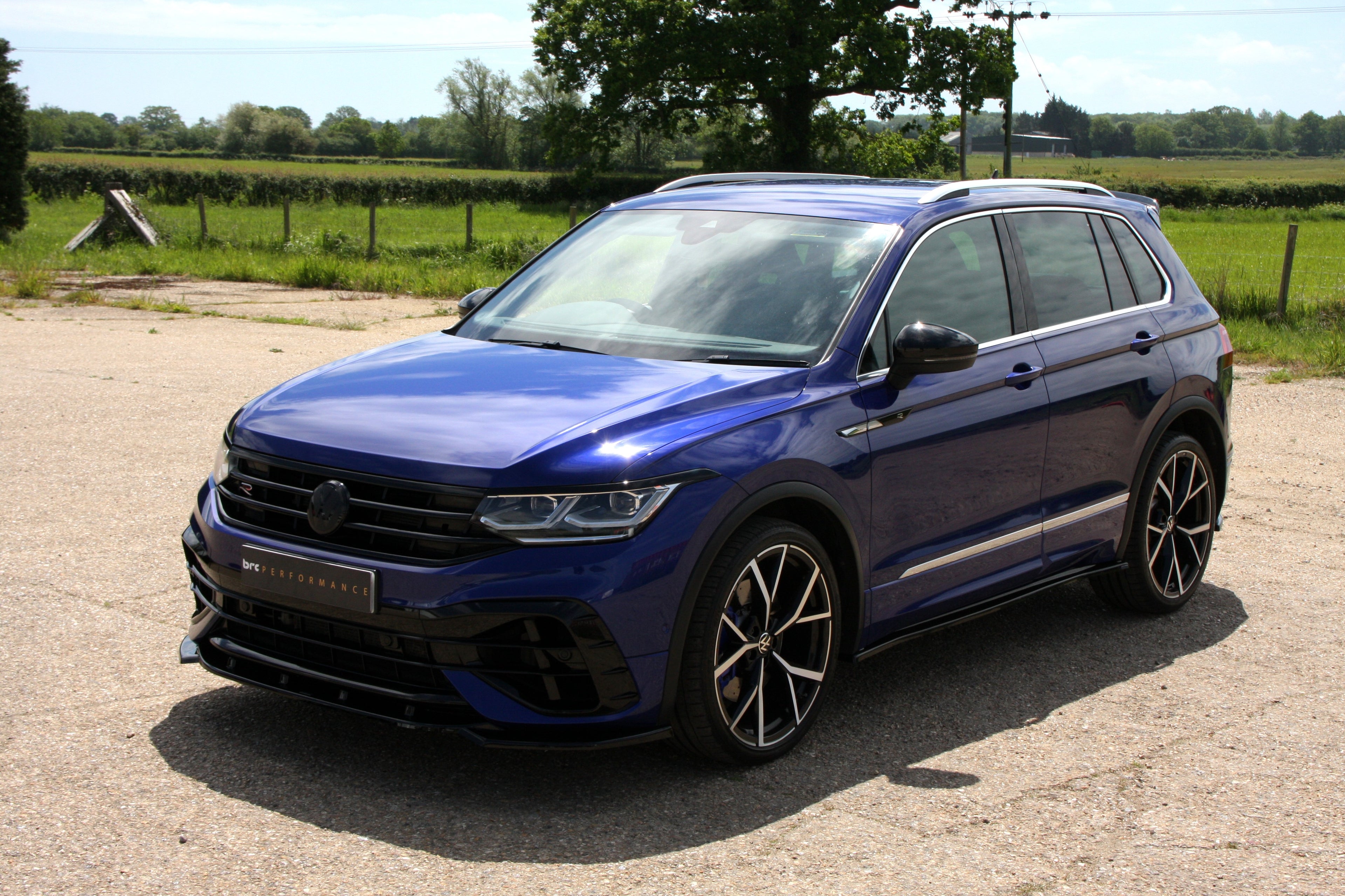 Blue VW Tiguan R at BRC Performance in Ashford, Kent